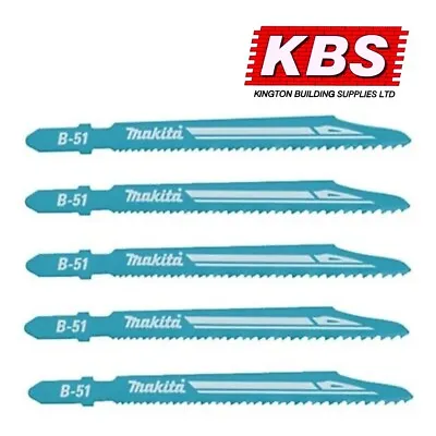 Makita Jigsaw Blades Metal B-06476 B-51 75mm T Shank Super Express Pack Of 5 • £4.95