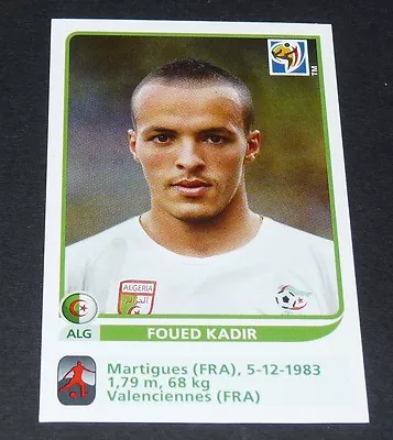 $3.21 • Buy 234 Foued Kadir Vafc Algeria Extra Sticker Panini Football Fifa World Cup 2010