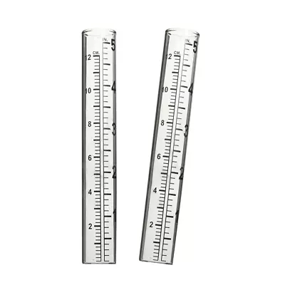 5  Capacity Rain Gauge Glass Replacement Tube For Yard Garden Outdoor Set Of 2 • $11.99