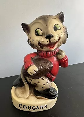 Vintage Houston Cougars Mascot Coin Piggy Bank RARE • $149.99