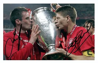 Jamie Carragher & Steven Gerrard - Liverpool Autograph Signed Photo Poster • £6.89