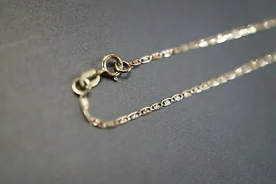10K Solid Yellow Gold Tri Color 1.5 MM Thin Valentino Chain Necklace. 16  - 24  • $80