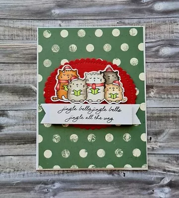 Handmade Christmas Card: Christmas Carols Jingle Bells Jingle All The Way Xmas • $4.99