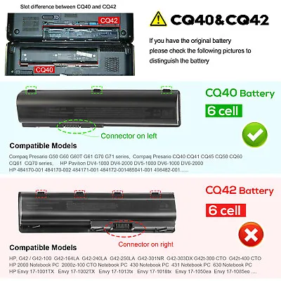 Battery For HP Pavilion CQ60 CQ61 CQ50 CQ70 CQ71 Laptop HSTNN-UB72 HSTNN-Q34C • £15.99