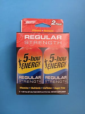 2 Pack: 5-hour ENERGY Shot Regular Strength Berry 1.93 Oz. • $7.95