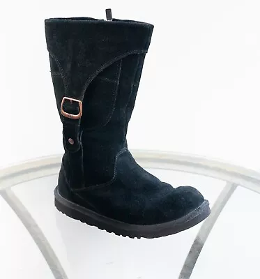 UGG | Cargo III W/Pockets 5918 Black Suede And Shearling Boots Womens Size 5 US • $35