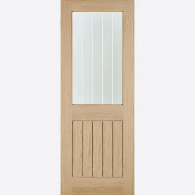 LPD Internal Oak Belize 1 Light Clear Glass Door • £94.99