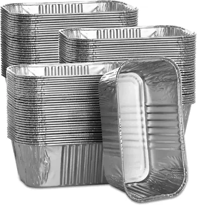 100-Pack Aluminum Mini Loaf Baking Pans 1 Lb Heavy Duty Disposable Loaf Pans • $25.99