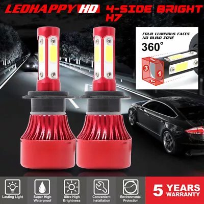 H7 LED Headlight Bulb Kit 6000K Super Bright Lamps High Low Beam 36000LM 240W US • $11.99