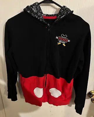 Mickey Mouse Hoodie--Zip Front W/Pockets Childrens Sz Large. 12/14 Maybe? Nice! • $5