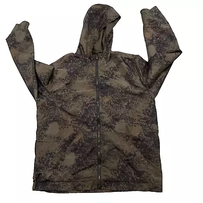 MOSSIMO FullZip Jacket Mens L Green ArmyCamo RainWind Outdoor Hunt Fish Hoodie L • $30