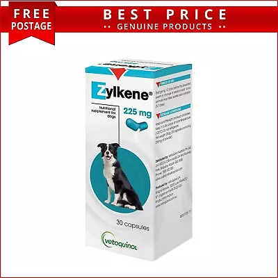 Zylkene Nutritional Supplement For Dogs 10 To 30 Kg 30 Capsules 225 Mg • $71.93