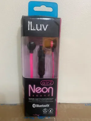ILuv Neon Pink Wireless Bluetooth Earphones Built In Mic • £5.95