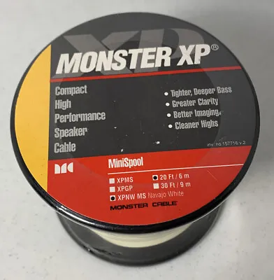 Monster XP MiniSpool Speaker Cable XPNW MS High Performance New & Sealed 20Ft • $17.97