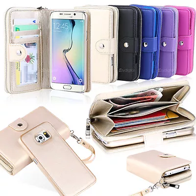 All In One Zip Purse Wallet Leather Case Cover For Samsung Galaxy S6 / S6 Edge • $14.99