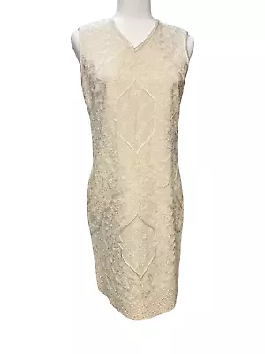 Naeem Khan White Embroidered Dress Size 8 • $295