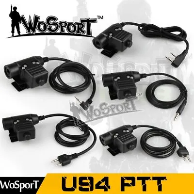 New Tactical CS U94 PTT Plug For Z-Tactical Bowman Elite II Military Headset PTT • £13.38