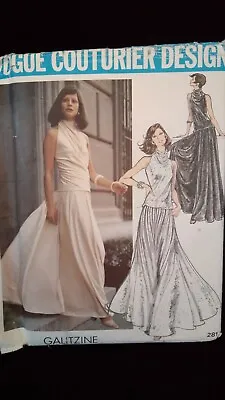 Vintage Vogue Couturier Design Galitzine Top/Skirt/Pantskirt Pattern 2817  • $110