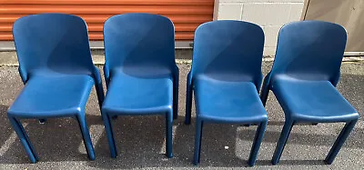 Set Of 4 Vintage Artemide Selene Chairs Vico Magistretti MCM Made In Italy • $1050