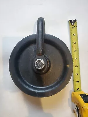 Vintage Industrial Cast Iron Hanging Pulley Wheel Track • $54.95