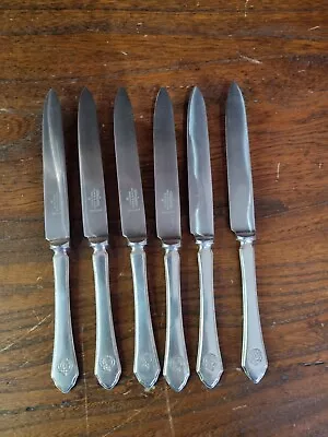 Vintage Set 6 Silver Plate Furness Shipping Lines Fruit Knives By Mappin & Webb • £75