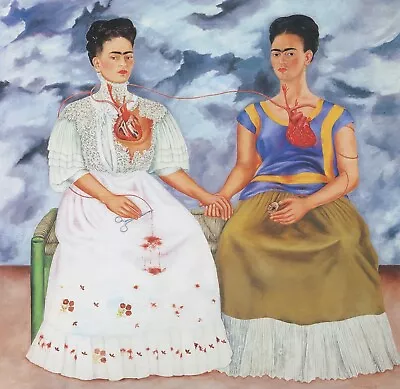 Frida Kahlo - The Two Fridas 1939   -  CANVAS Or PRINT WALL ART Archival • $24.95