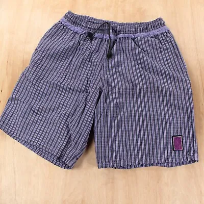 Vtg 90s OP OCEAN PACIFIC Striped Drawstring Cotton Shorts MEDIUM Surfer Skater • $38