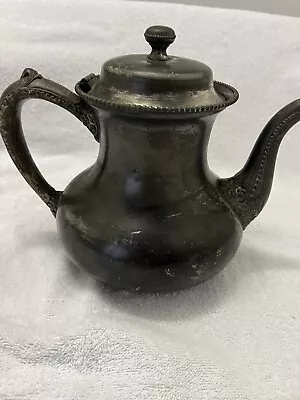 Large Antique Quadruple Silver Plated Wide-Belly Footed Teapot. #1220 • $24.50