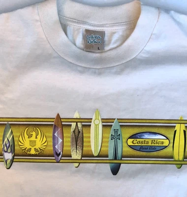 $14 • Buy Costa Rica Natural-Unisex T-Shirt Short Sleeve Surfboard Pura Vida Size L NWOT