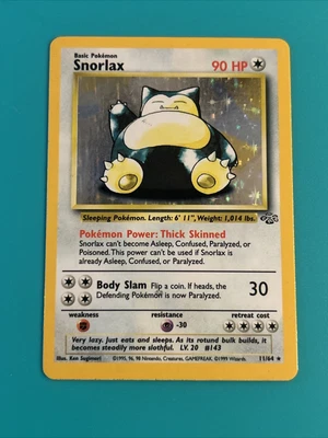 $16.50 • Buy Pokemon Snorlax 11/64 Jungle Holo Rare NM