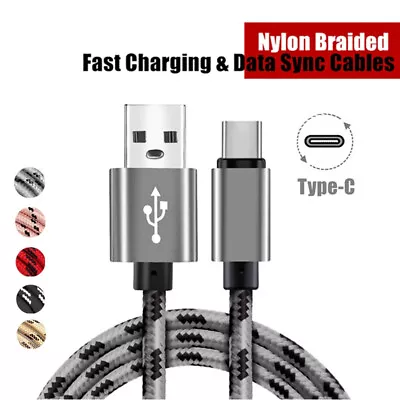 $7.35 • Buy 3ft 6ft 10ft USB C Type C Data Android Phones Fast Charging Charger Cable Lead