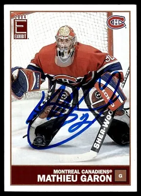 2003-04 Pacific Exhibit Blue Backs Mathieu Garon 004/275 Montreal Canadiens #76 • $12.94