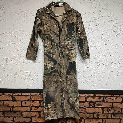 Cabelas Vintage Coveralls Youth Boys 12 Mossy Oak Breakup Hunting Camo USA Made • $29.99