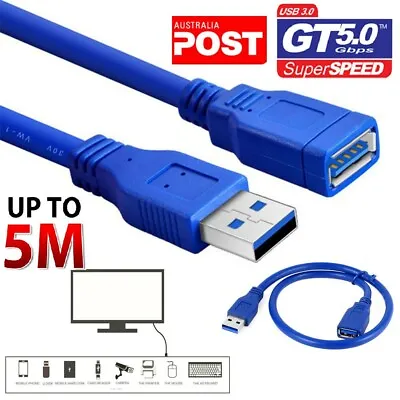 $6.94 • Buy Cord USB 3.0 Extension Cable Male To Female Data Cable For Laptop PC Printer Cam