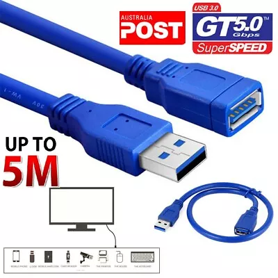 Cord USB 3.0 Extension Cable Male To Female Data Cable For Laptop PC Printer Cam • $9.98