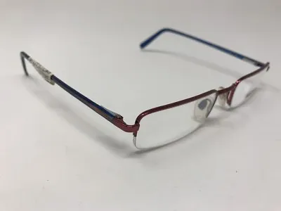 Moschino Eyeglasses M 3243-V 49-19/135 828 Metallic Blue Pink Half Rimless D544 • $44.99