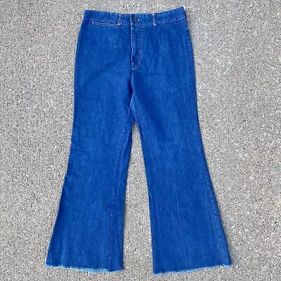 Vintage 1970's Chemin De Fer Hippy Retro Braided Flares Bell Bottoms • $149.99