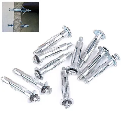 10x M4-32mm Heavy Duty Metal Hollow Wall Anchors Cavity/Plasterboard Wall Plugs • £3.96