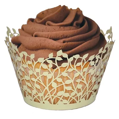 £3.95 • Buy Cupcake Wrappers Cases 12/25 Filigree Dinosaur Baby Wedding Princess Laser Cut  