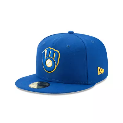 [70361064] New Era Men Authentic MLB Milwaukee Brewers Alt 2017 Hat *NEW* • $24.99