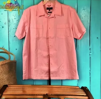 Margaritaville Island Reserve Cudjoe Pink Short Sleeve Shirt Men's XXL 2XL Coral • $25.99