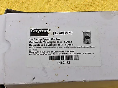 $34 • Buy Dayton 48C172 Speed Control,6 Amps
