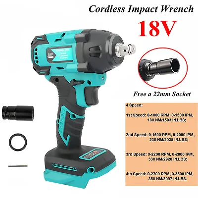 For Makita 18V LXT Cordless Drill Brushless Electric Impact Wrench 1/2  4 Speed • £43.82