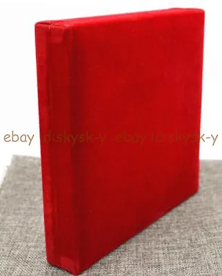 7 X 7  Large Red Velvet Jewelry Necklace Boxes Christmas Gift Box Presentation • $15.99