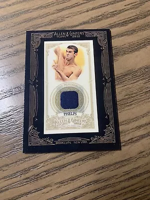 Michael Phelps 2012 Allen & Ginter Worn Relic Swatch Card Usa Olympic Swimming • $50