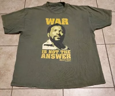 Vintage Marvin Gaye War Is Not The Answer T Shirt Large Y2K • $35