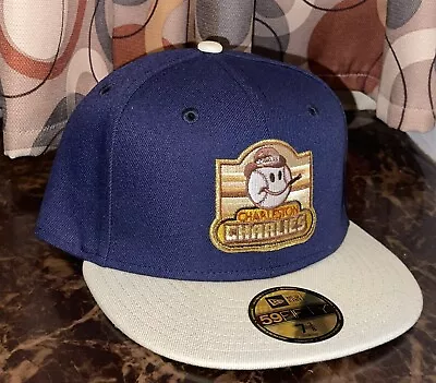 Charleston Charlies MILB New Era Fitted 59FIFTY Navy Blue Hat Cap 7 3/8 New • $35