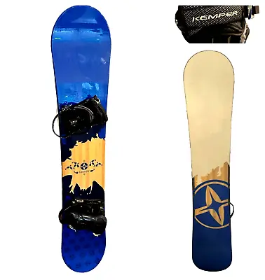 VISION ORACLE 157 Cm Snowboard + Kemper Bindings Size Med-Large Royal Blue Black • $149.89