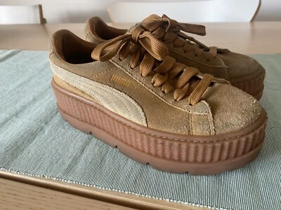 $45 • Buy Puma Fenty X Rhianna Tan Caramel Platform Creeper Shoes US Size 5.5 22.5cm