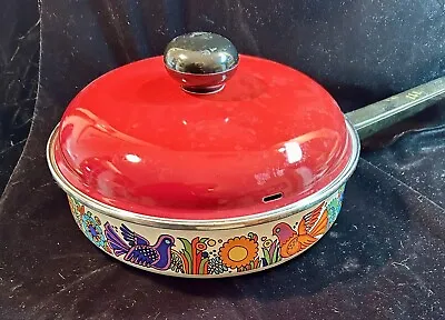 Vintage 1970’s Acapulco Villeroy & Boch 10 Inch Enameled Skillet Pan Pot • $65